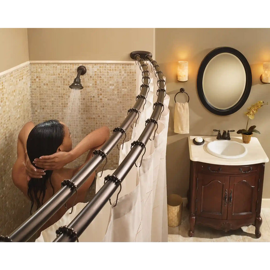 Moen Chrome adjustable curved shower rod