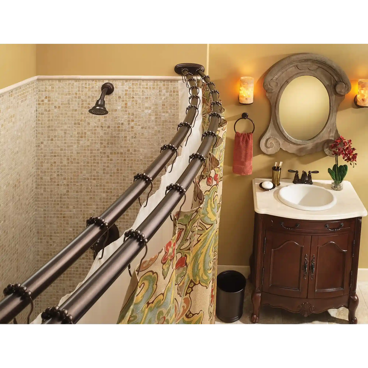Moen Curved Shower Rods Adjustable Double Curved Shower Rod