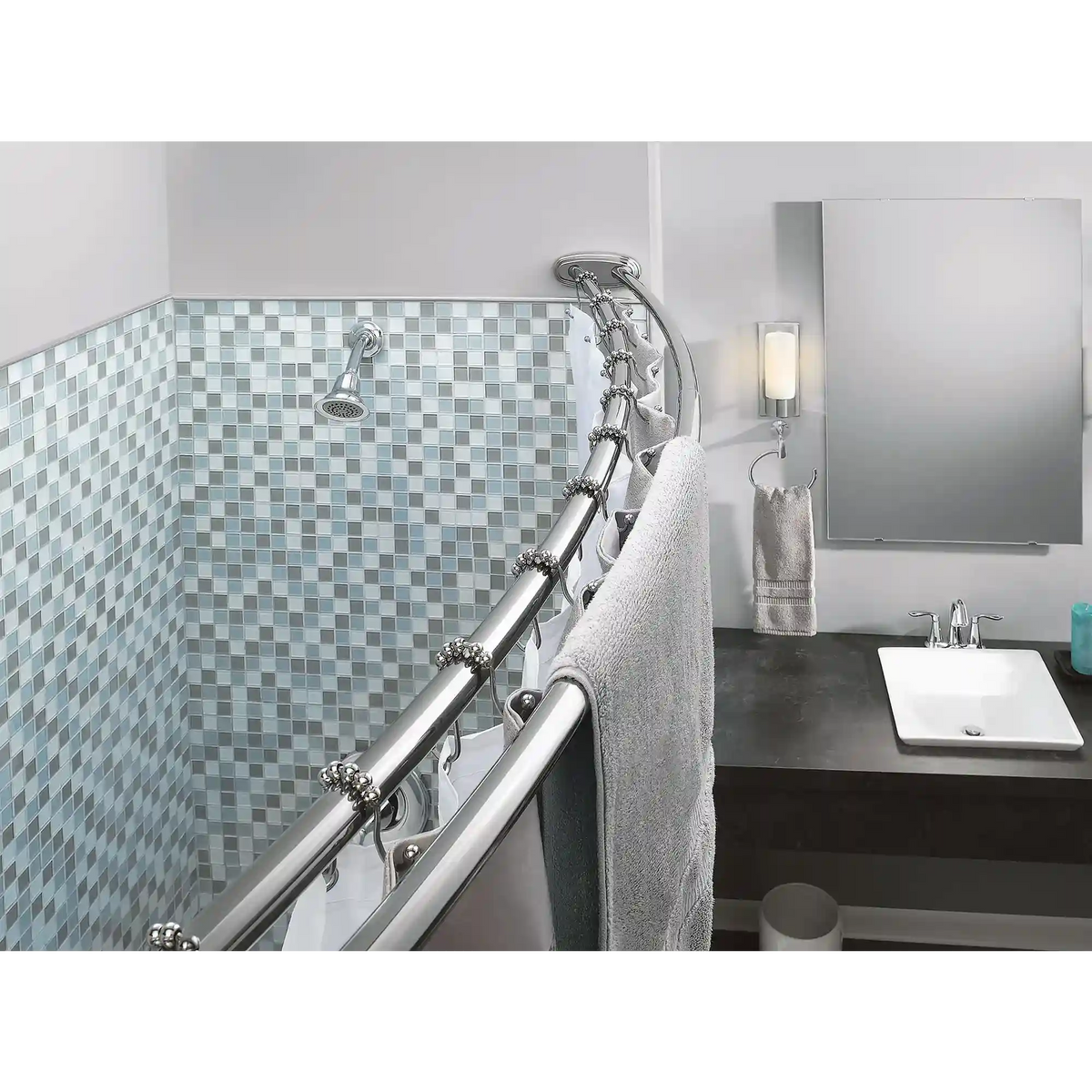 Moen Curved Shower Rods Adjustable Double Curved Shower Rod