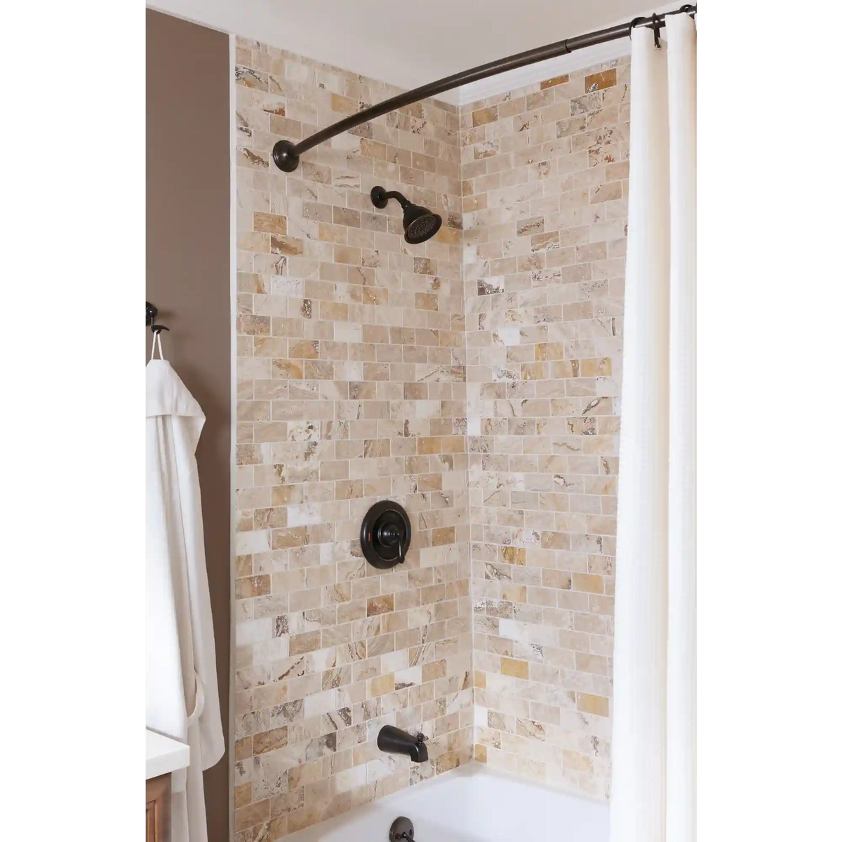 Moen Adjustable Curved Shower Rod