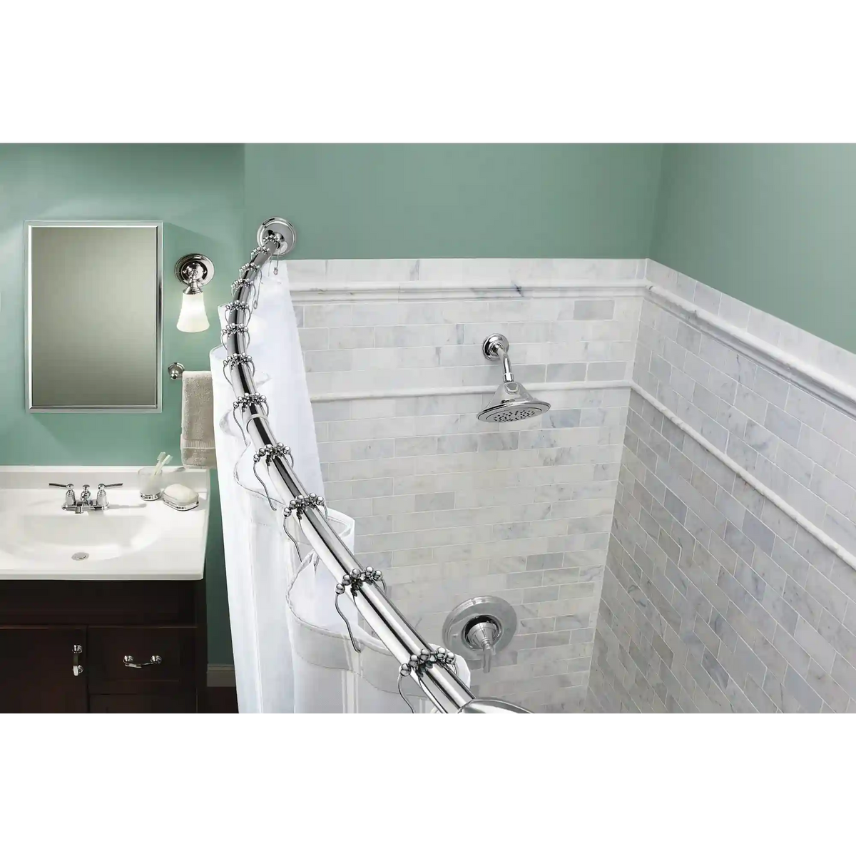 Curved Shower Rods Tension Curved Shower Rod