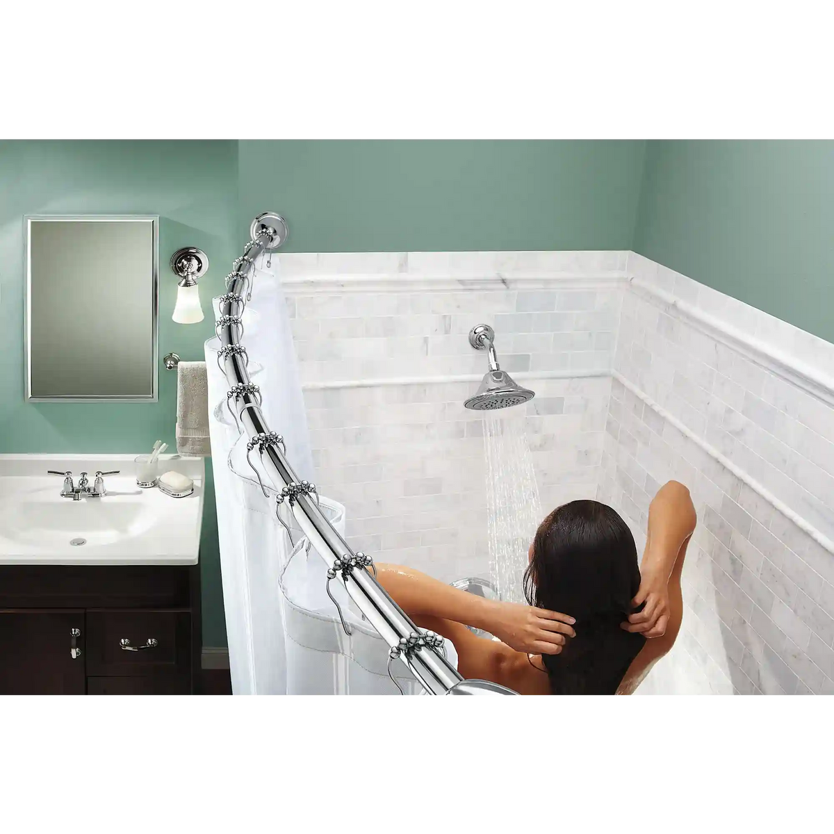 Curved Shower Rods Tension Curved Shower Rod