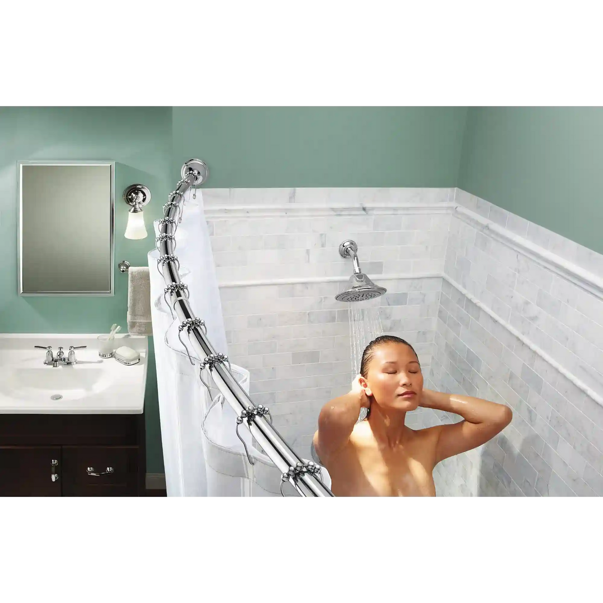 Curved Shower Rods Tension Curved Shower Rod