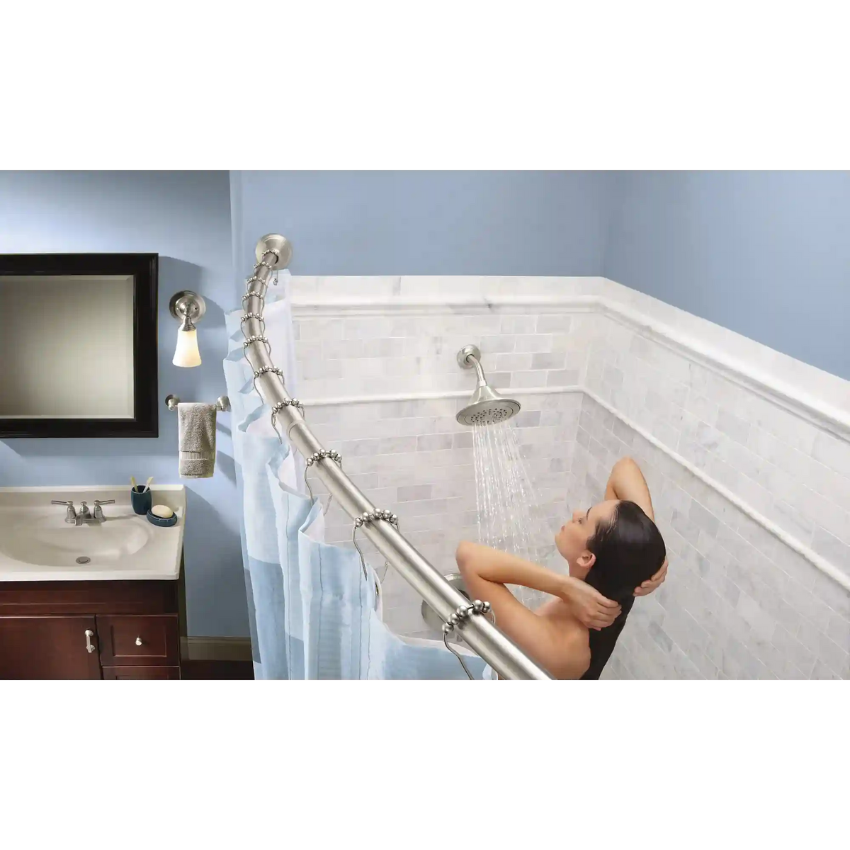 Moen Curved Tension Shower Rod