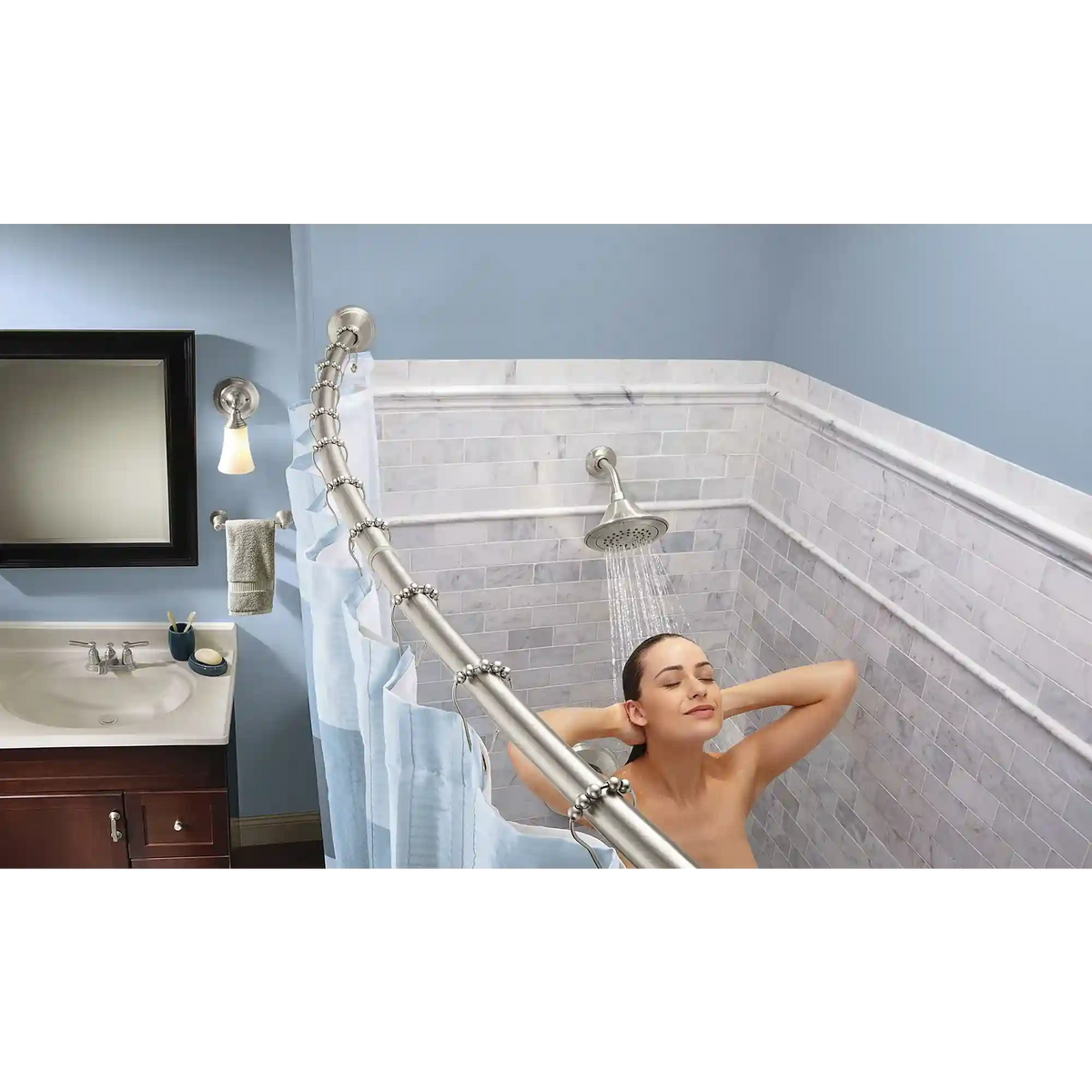 Moen Curved Tension Shower Rod