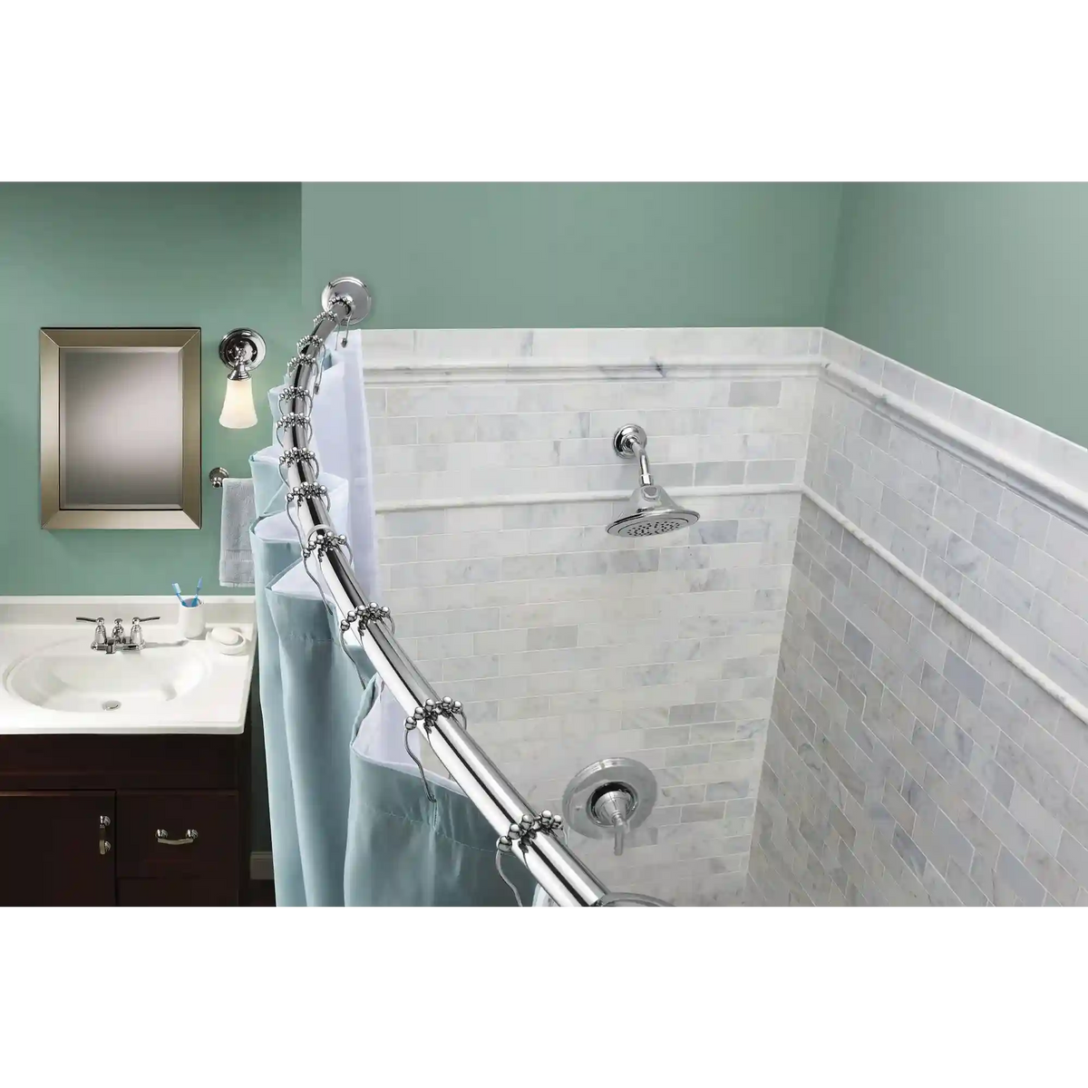 Moen Curved Tension Shower Rod