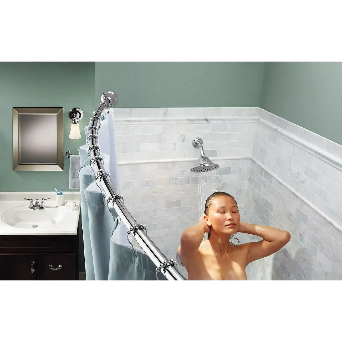 Moen Curved Tension Shower Rod