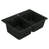 Host 33" Granite Dual Mount Double Bowl Sink