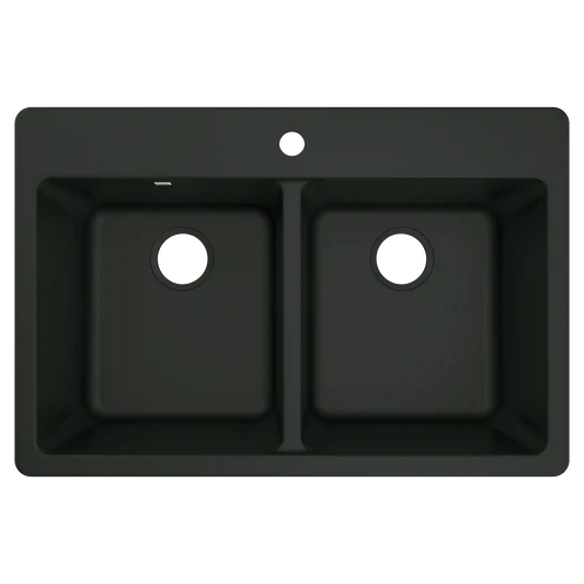 Host 33" Granite Dual Mount Double Bowl Sink