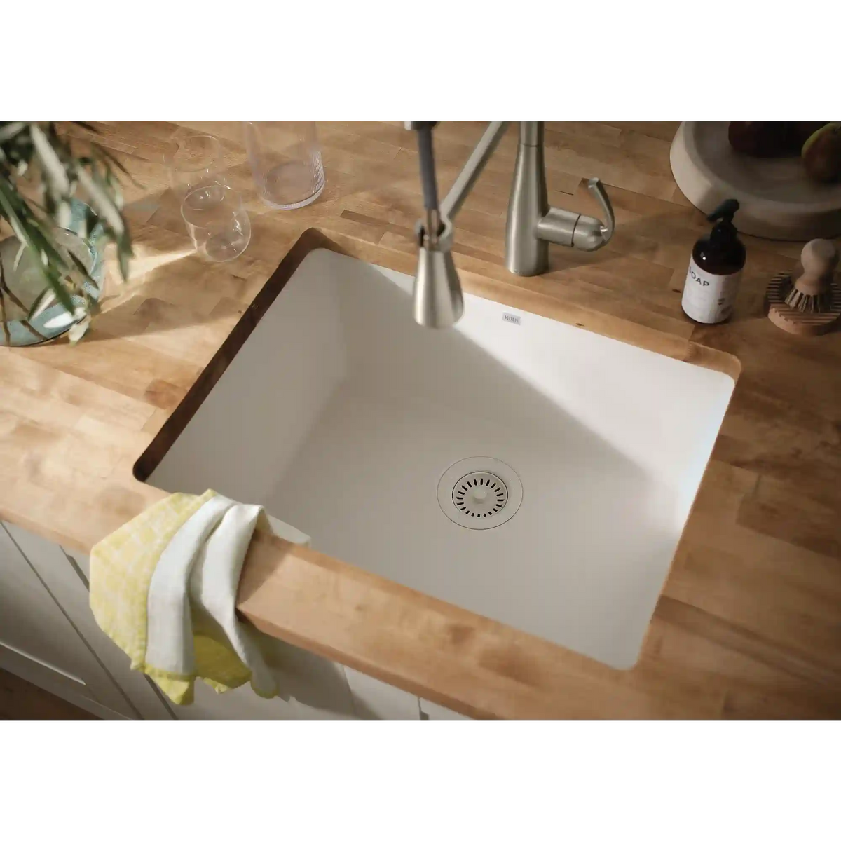Essie One-Handle High Arc Pre-Rinse Spring Pulldown Kitchen Faucet