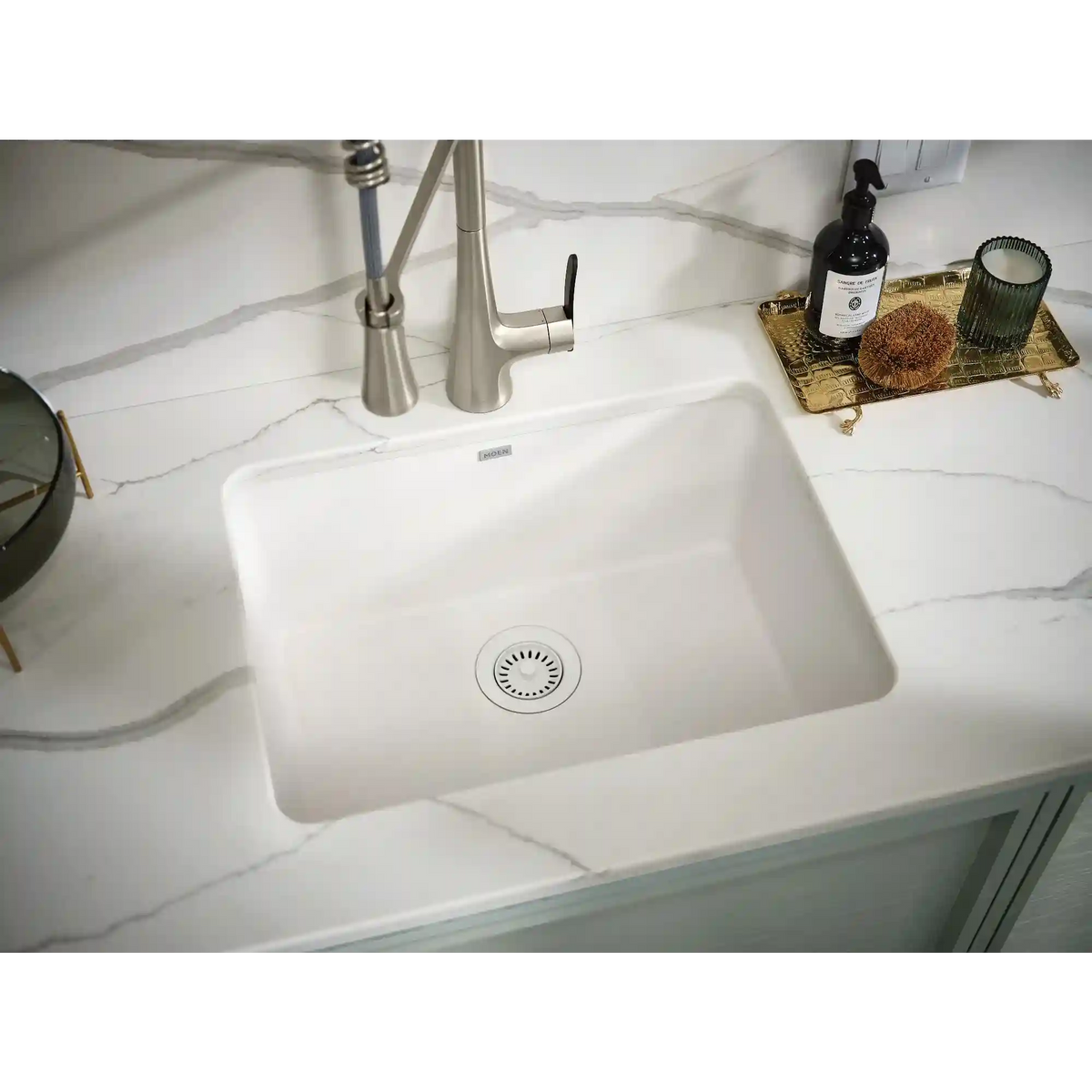 Sinema One-Handle High Arc Pre-Rinse Spring Pulldown Kitchen Faucet