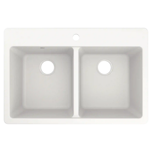 Host 33" Granite Dual Mount Double Bowl Sink