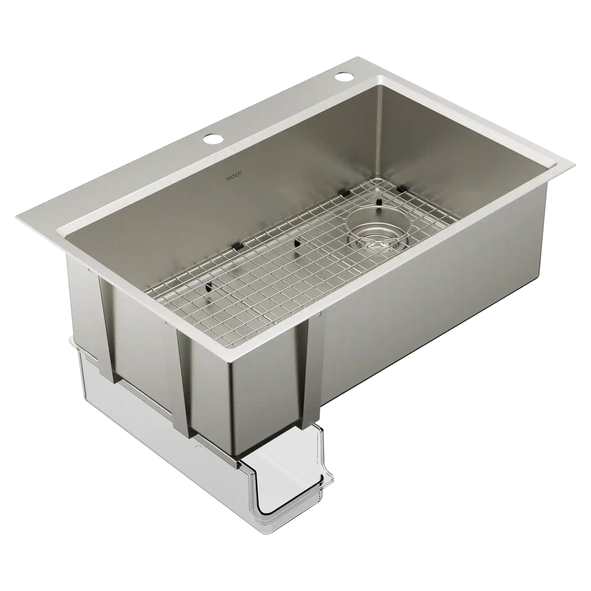 Luxe Chef™ 33” Workstation System Steel Dual Mount Single Bowl Sink