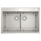 Luxe Chef™ 33” Workstation System Steel Dual Mount Double Bowl Sink