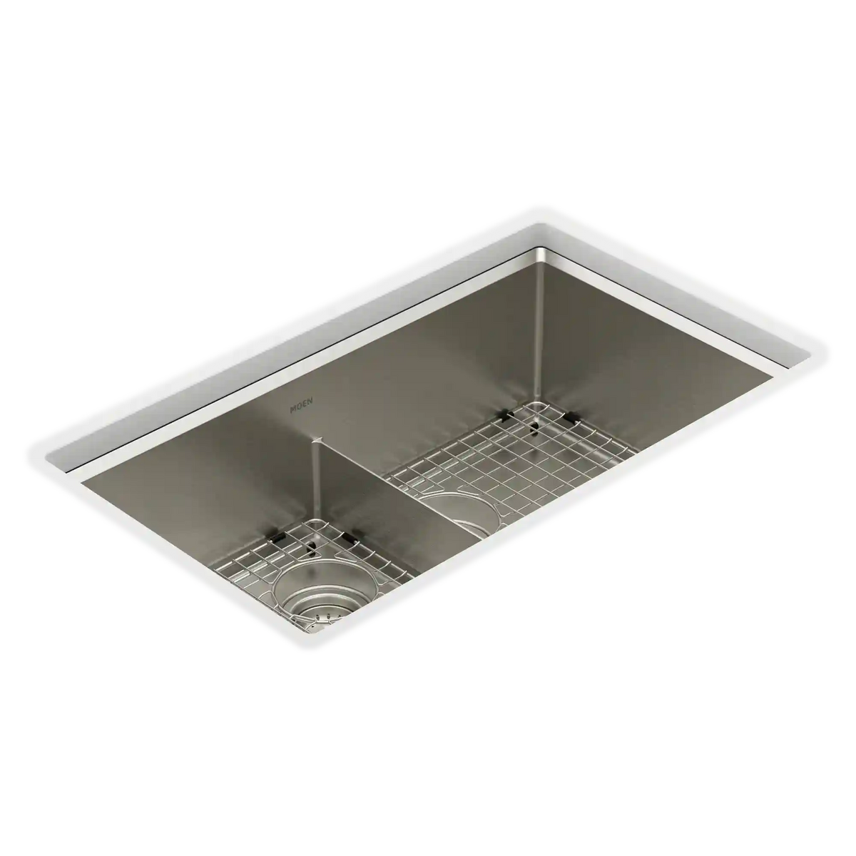 Luxe Chef™ 33” Workstation System Steel Dual Mount Double Bowl Sink