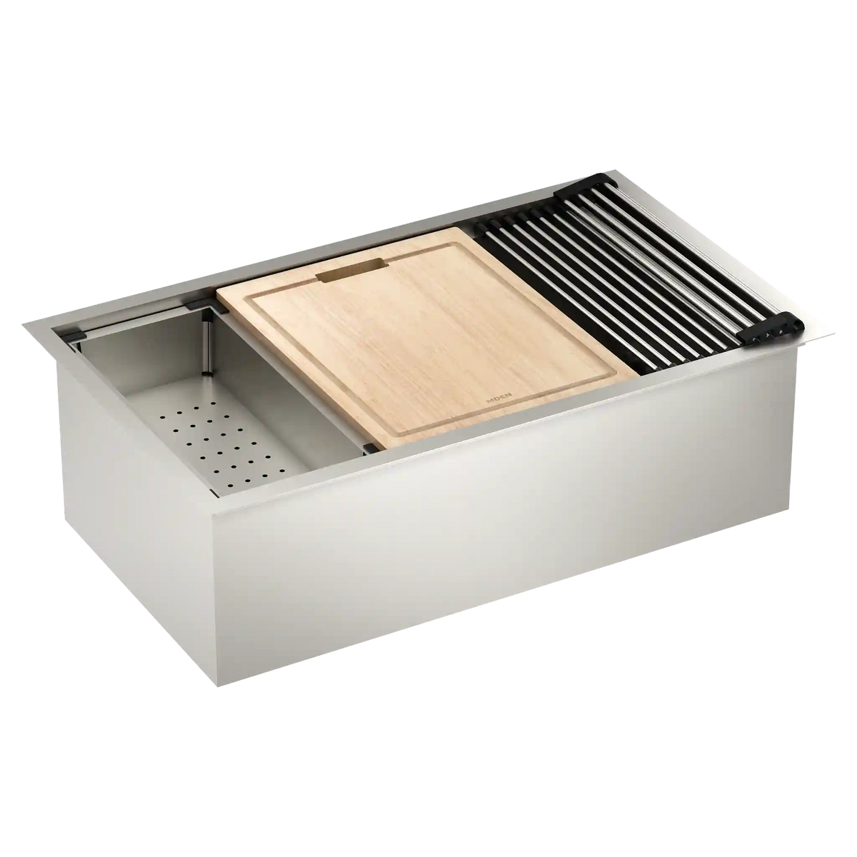 Luxe Chef 32" Workstation Steel Undermount Single Bowl Sink with Accessories