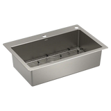 Prep 33" Steel Dual Mount Single Bowl Sink
