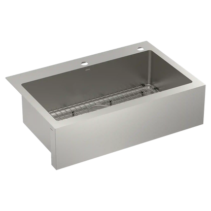 Prep 33" Steel Dual Mount Apron Front Single Bowl Sink