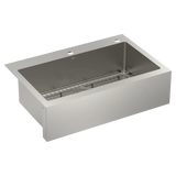 Prep 33" Steel Dual Mount Apron Front Single Bowl Sink