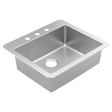 Prep 25" Steel Drop-In Single Bowl Sink