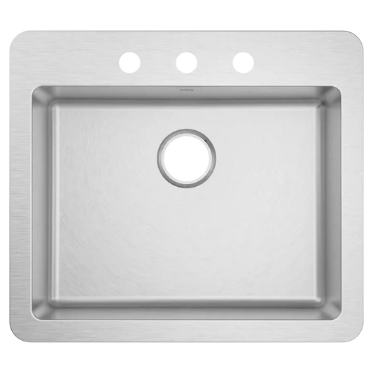 Prep 25" Steel Drop-In Single Bowl Sink