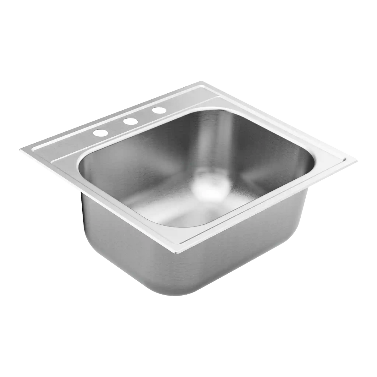 1800 Series 25"x22" 18 Gauge Single Bowl Drop In Sink