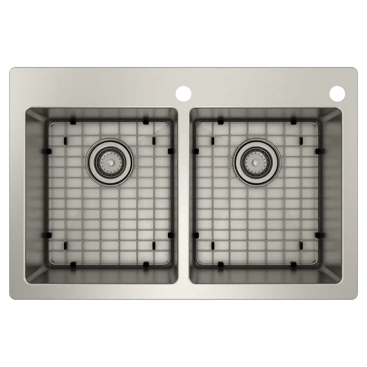 Prep 33" Steel Dual Mount Double Bowl Sink