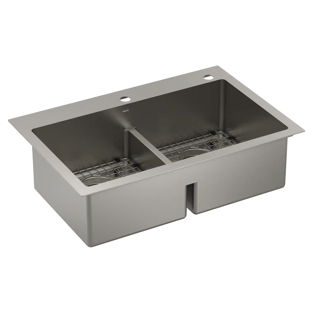 Prep 33" Steel Dual Mount Double Bowl Sink