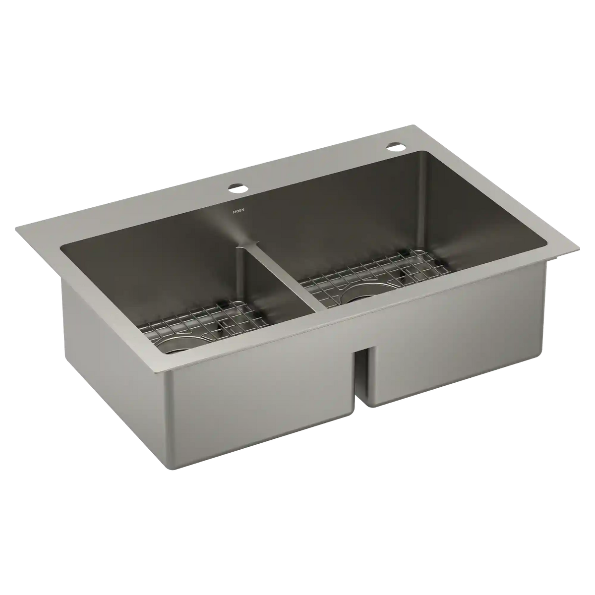 Prep 33" Steel Dual Mount Double Bowl Sink