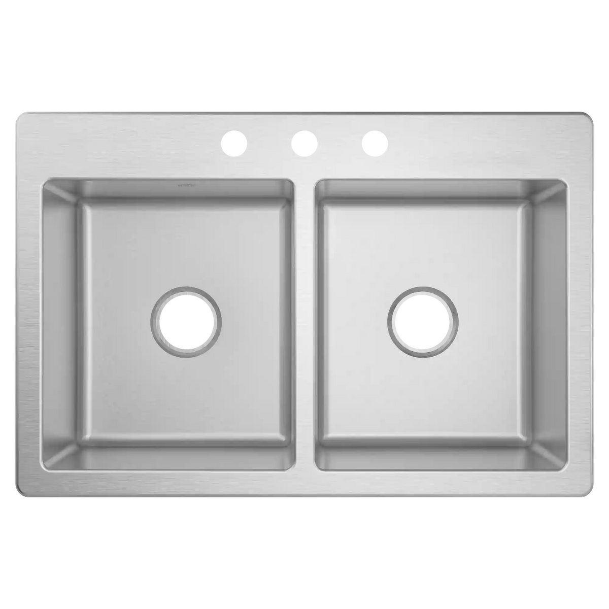 Prep 33" Steel Drop-In Double Bowl Sink