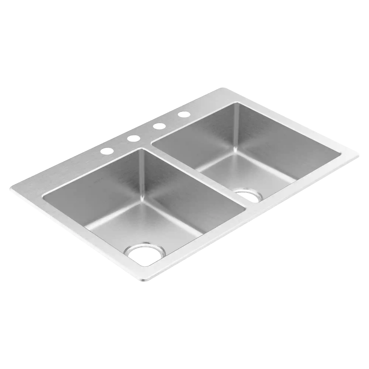 Prep 33" Steel Drop-In Double Bowl Sink