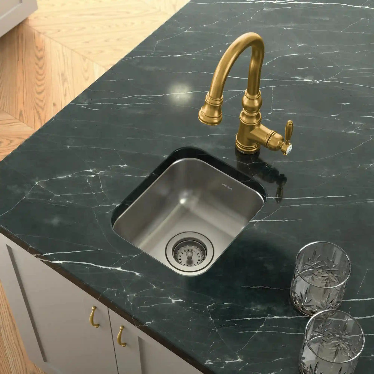 Weymouth One-Handle High Arc Pulldown Bar Faucet