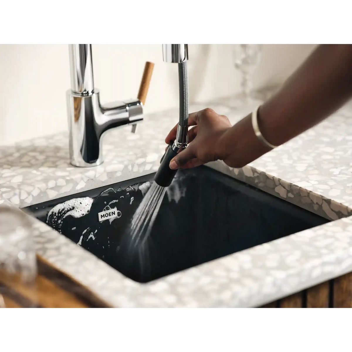 Tenon One-Handle High Arc Pulldown Bar Faucet