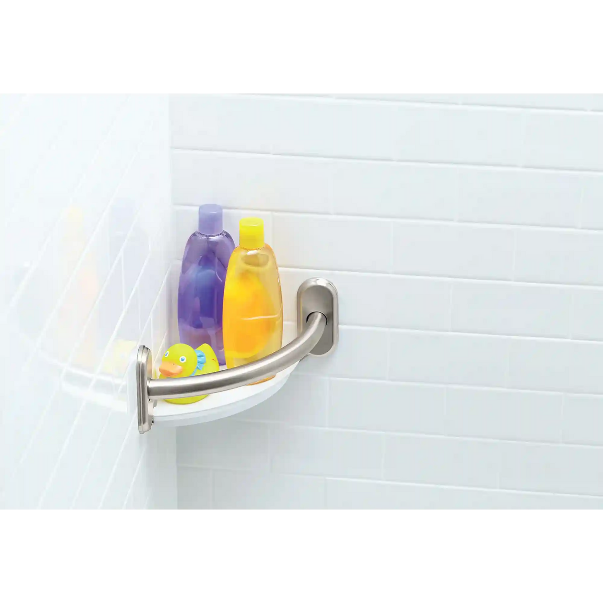 9" Grab Bar with Corner Shelf