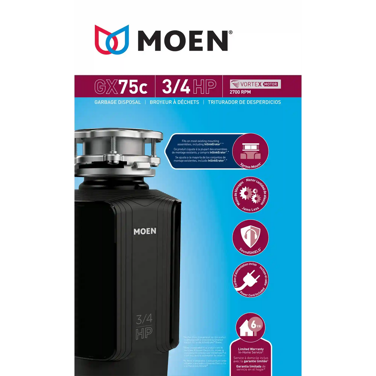 GX Series 3/4 Horsepower Garbage Disposal
