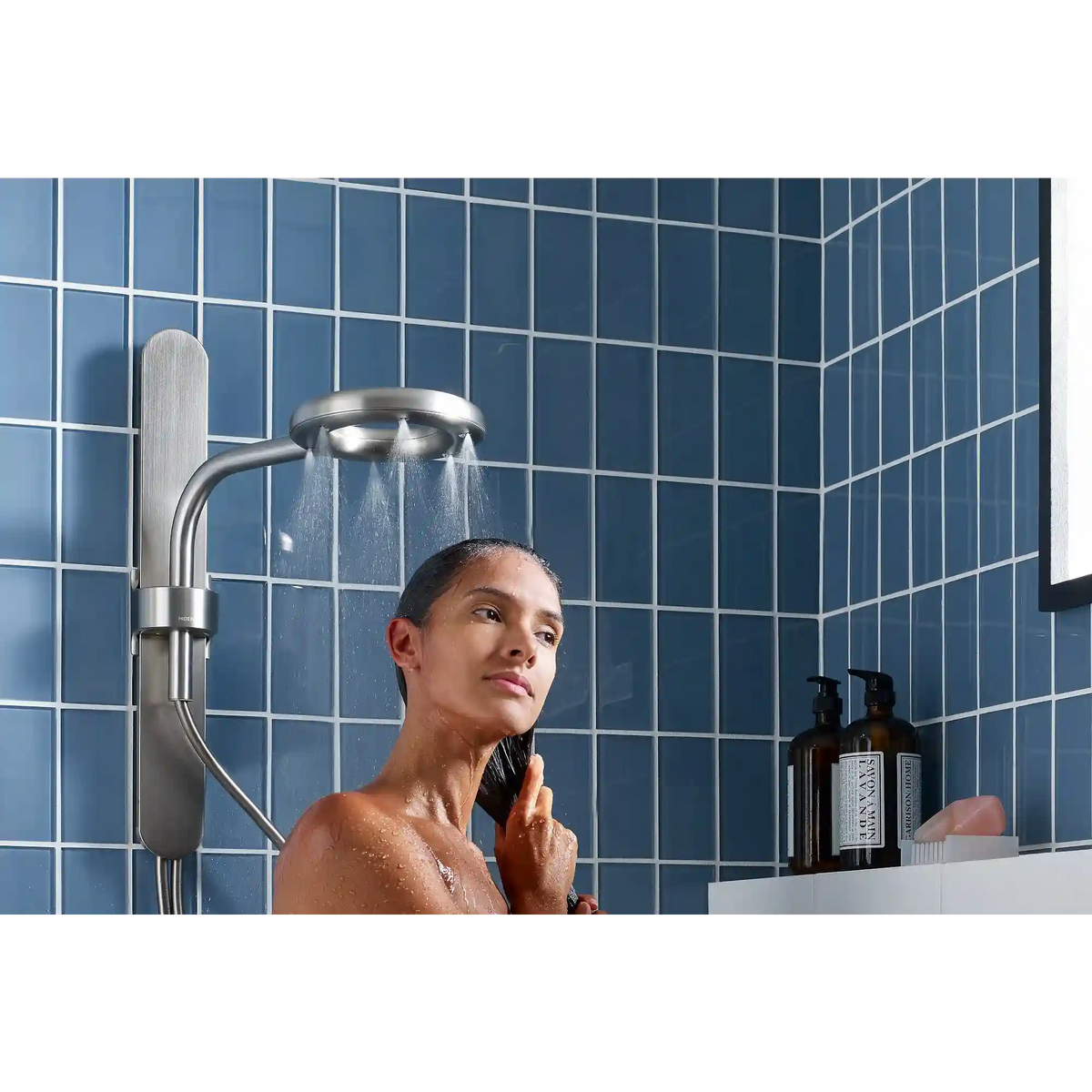 Moen Spa Shower Two-Function 7.9" Diameter Spray Head Standard with Handshower