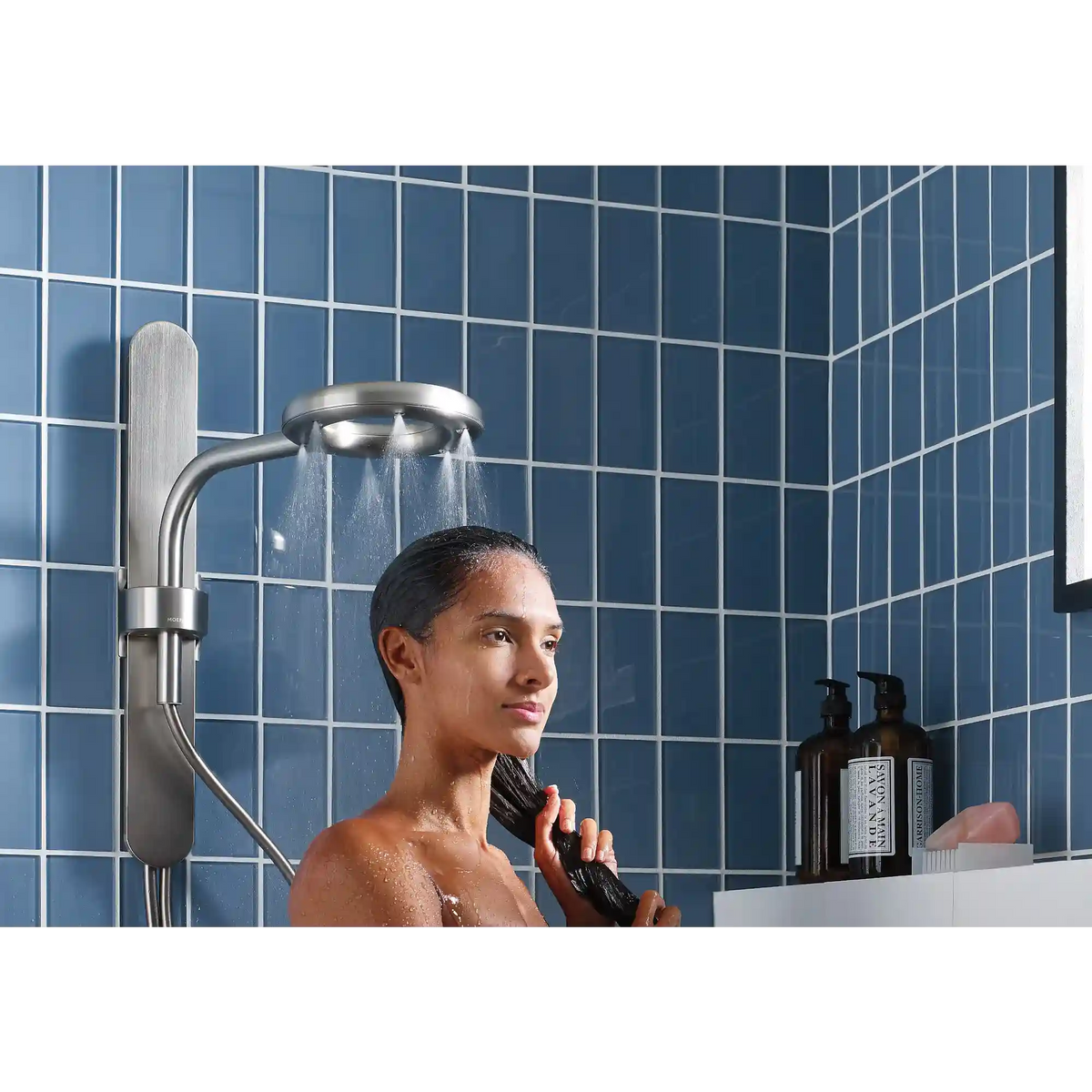 Moen Spa Shower Two-Function 7.9" Diameter Spray Head Standard with Handshower