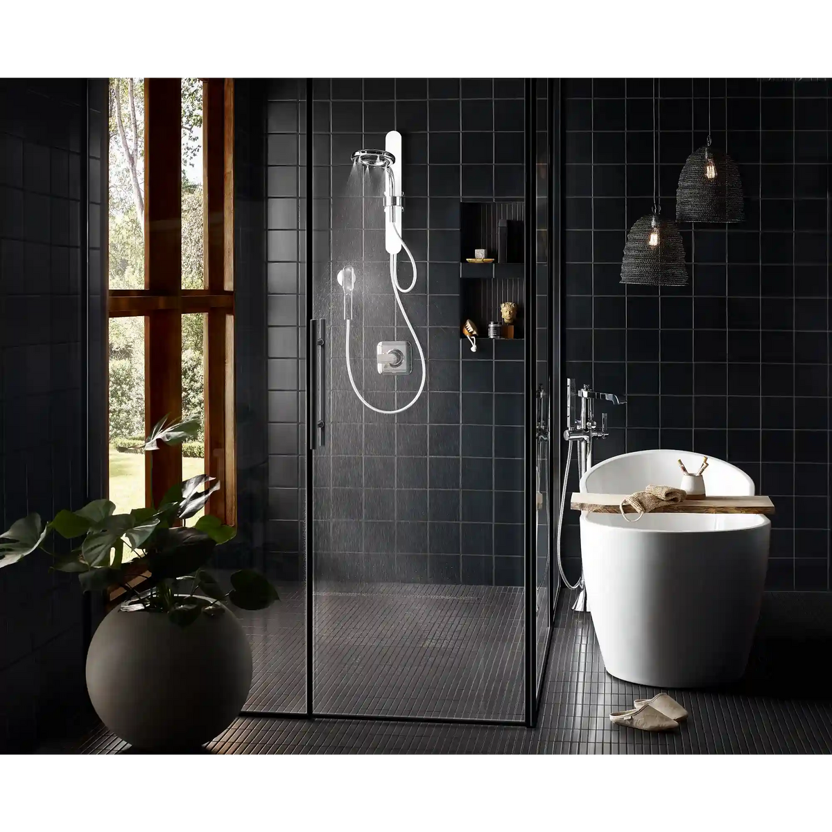 Moen Spa Shower Two-Function 7.9" Diameter Spray Head Standard with Handshower