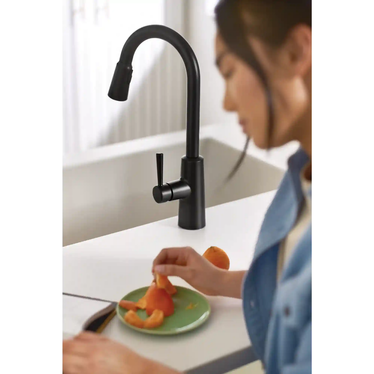 Riley MotionSense Wave One-Handle High Arc Pulldown Kitchen Faucet