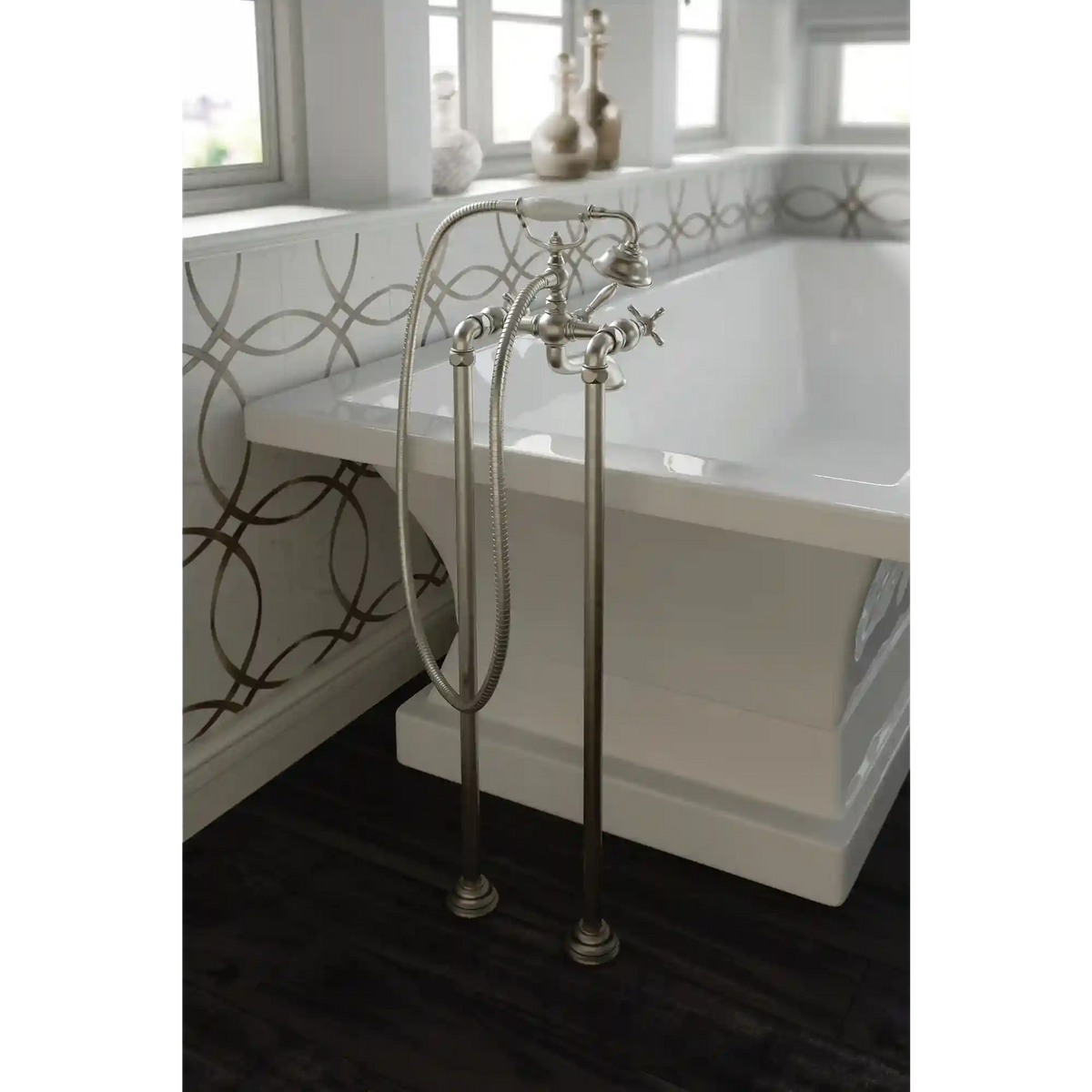 Weymouth Two-Handle Tub Filler Includes Hand Shower
