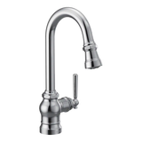 Paterson One-Handle High Arc Pulldown Single Mount Bar Faucet
