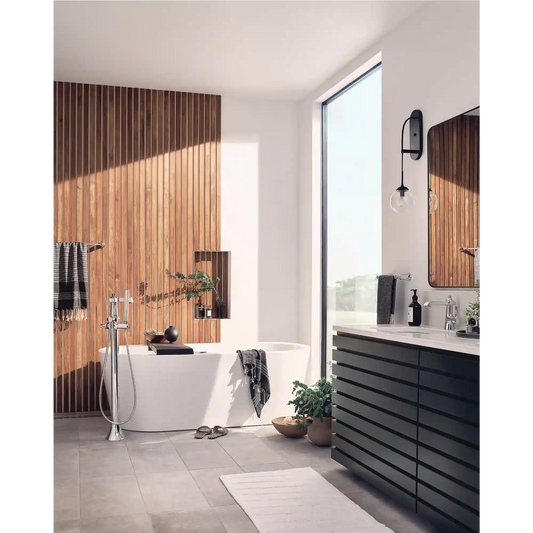 Flara One-Handle Tub Filler Includes Hand Shower