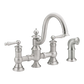 Waterhill Two-Handle High Arc Bridge Kitchen Faucet