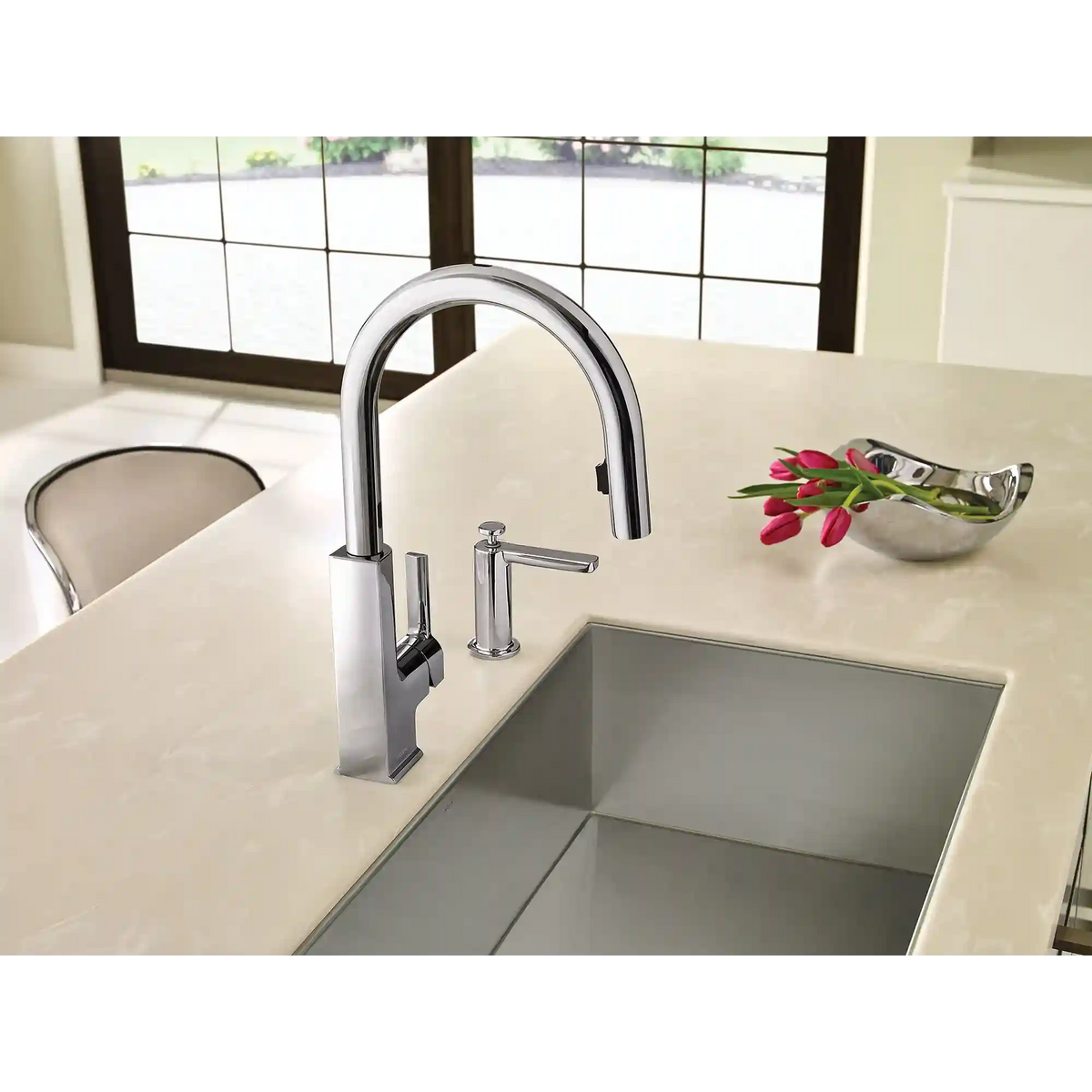 Sto MotionSense Dual Sensor One-Handle High Arc Pulldown Kitchen Faucet