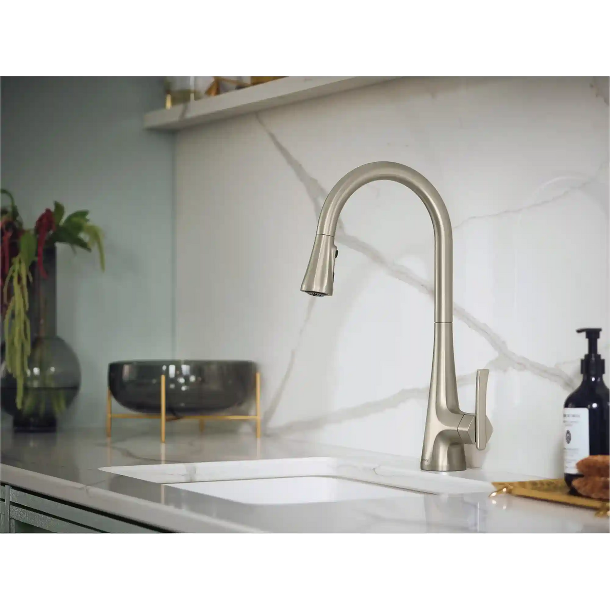 Sinema One-Handle High Arc Pulldown Kitchen Faucet