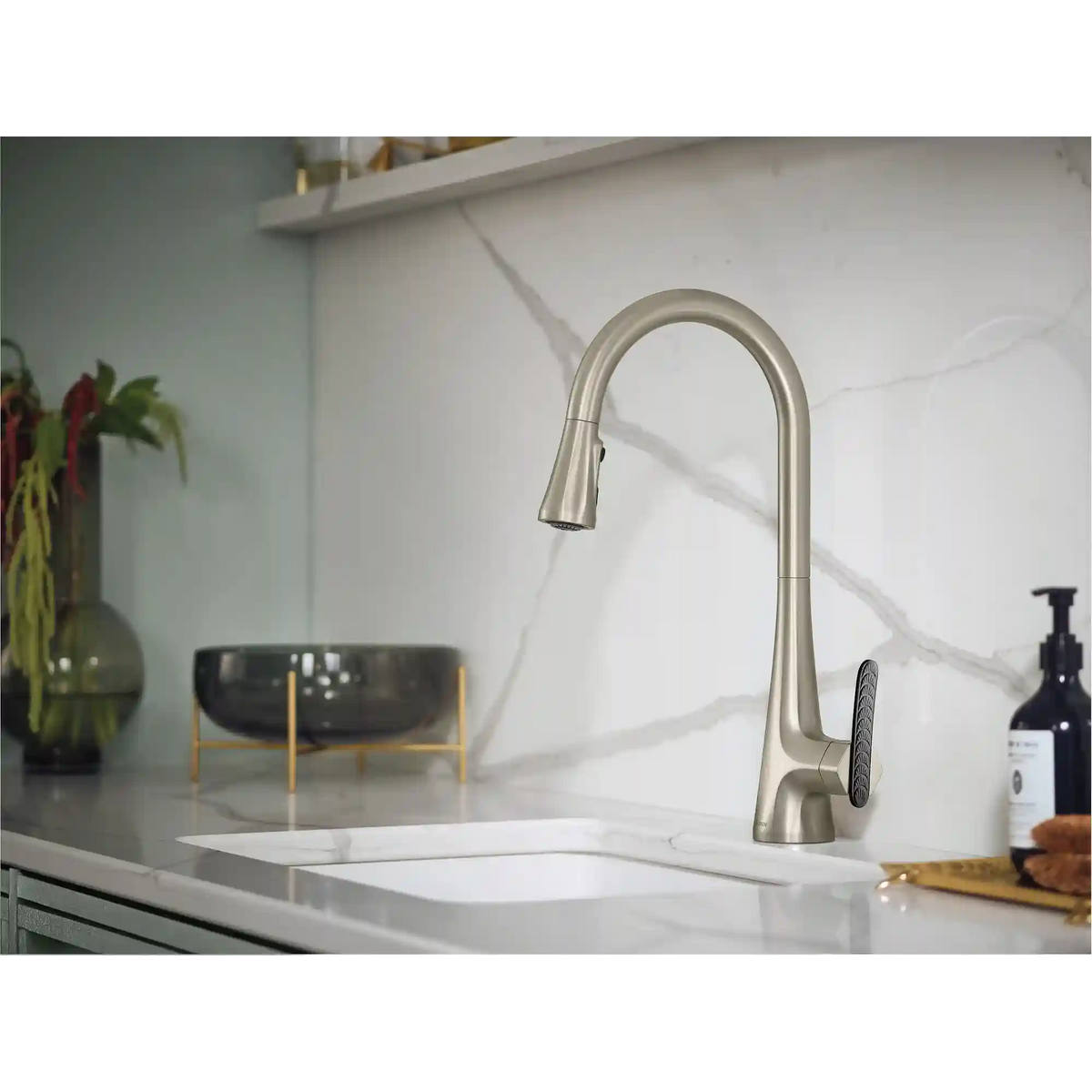 Sinema One-Handle High Arc Pulldown Kitchen Faucet