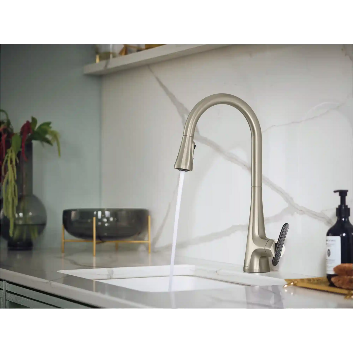 Sinema One-Handle High Arc Pulldown Kitchen Faucet
