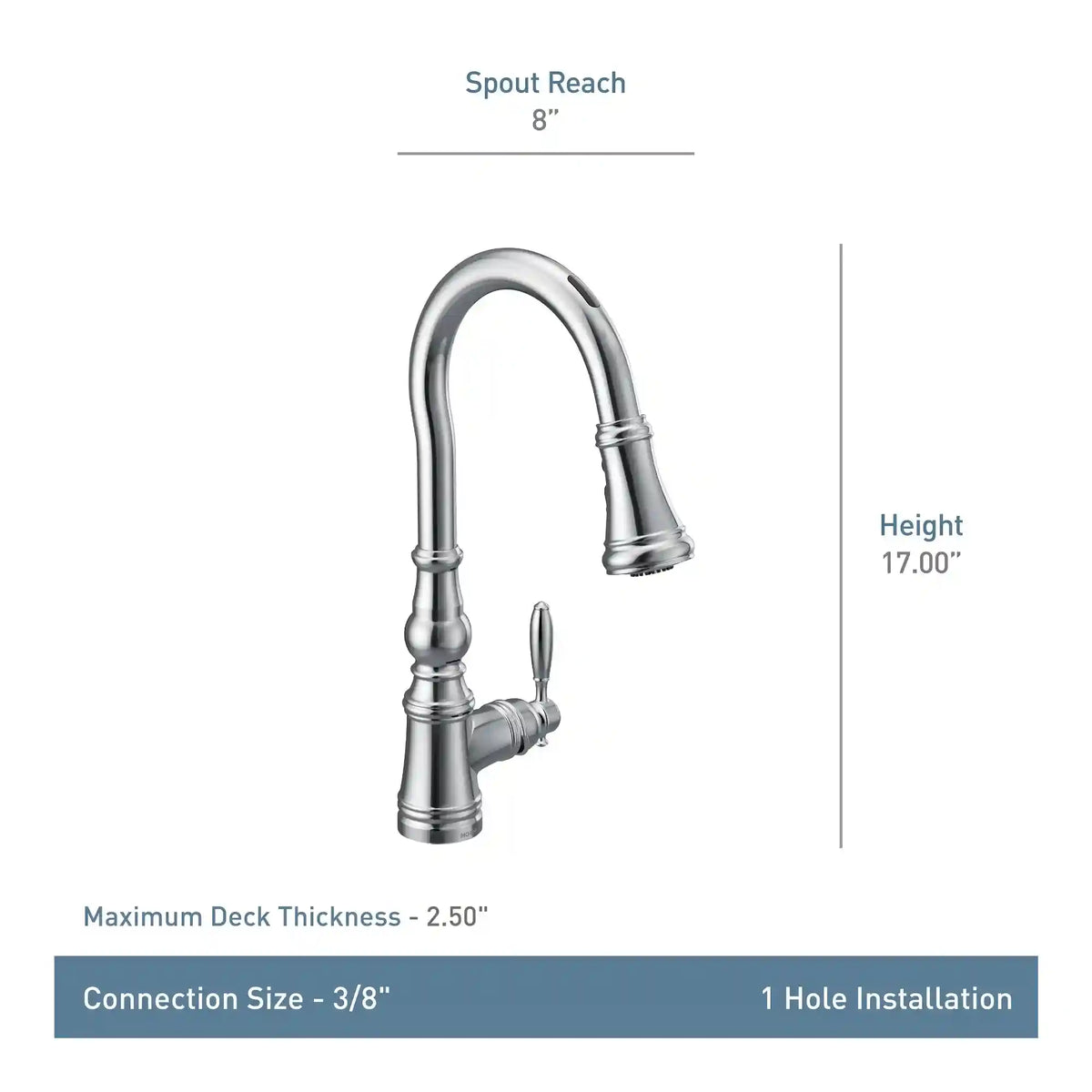 Weymouth Smart Faucet Voice Control One-Handle High Arc Pulldown Kitchen Faucet