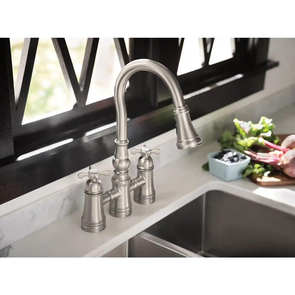 Weymouth Two-Handle High Arc Pulldown Kitchen Faucet