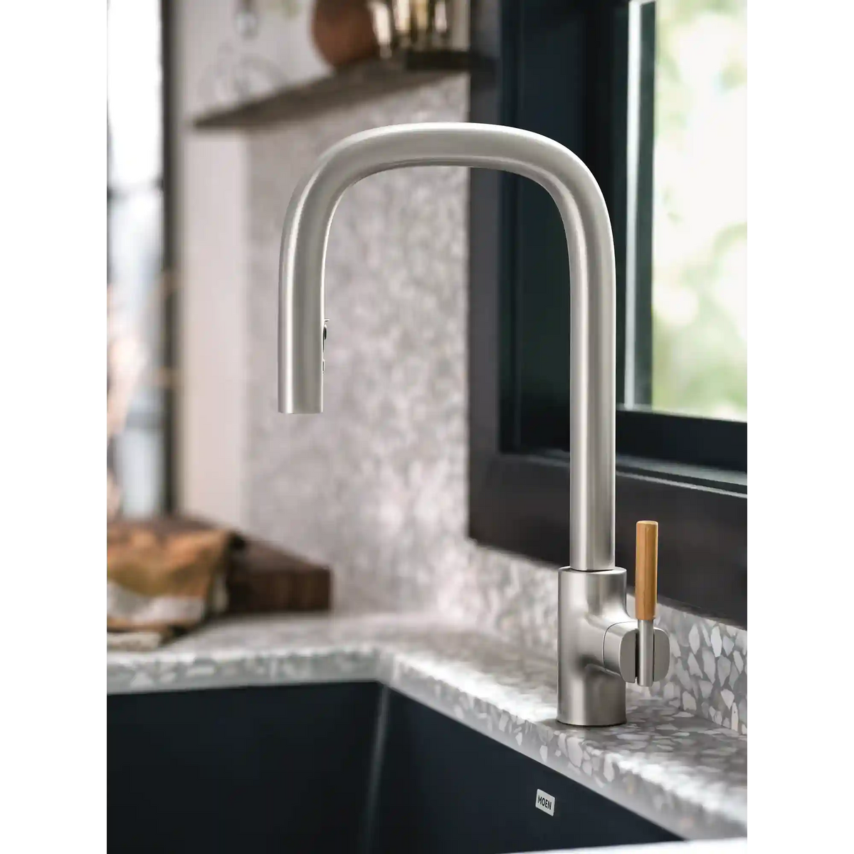 Tenon One-Handle High Arc Pulldown Kitchen Faucet